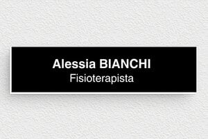 Targhe per studi fisioterapici - PVC - undefined - noir-blanc - glue - it-ppro-fisioterapista-008-1-1747646677266