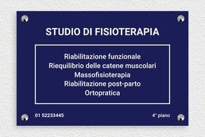 Targhe per studi fisioterapici - PVC - undefined - bleu-marine-blanc - screws-caps - it-ppro-massaggiatore-004-1-1747646753127