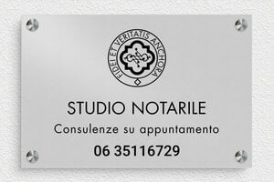 Targhe per studi notarili - Alluminio - undefined - anodise - screws-spacer - it-ppro-notaio-001-5-1747647481873