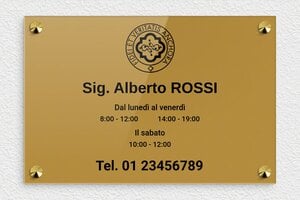 Targhe per studi notarili - Plexiglass - undefined - or-fonce-noir - screws-caps - it-ppro-notaio-002-0-1747647622301