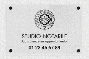 Targhe per studi notarili - Plexiglass trasparente - undefined - transparent - screws-caps - it-ppro-notaio-003-1-1747647672646