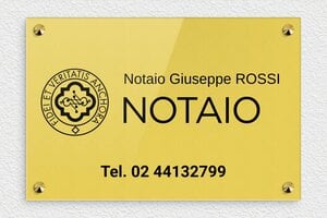 Targhe per studi notarili - Plexiglass - undefined - or-clair-noir - screws-caps - it-ppro-notaio-004-0-1747647443237