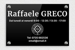 Targhe per studi notarili - Plexiglass - undefined - noir-blanc - screws-caps - it-ppro-notaio-004-4-1747647714708