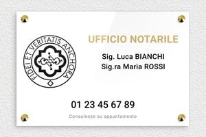 Targhe per studi notarili - Plexiglass - undefined - custom - screws-caps - it-ppro-notaio-011-1-1747647537486
