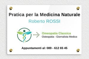 Targhe per naturopati - Plexiglass - undefined - custom - screws-caps - it-pratica-naturale-002-1-1747211848161