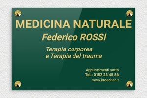 Targhe per naturopati - Plexiglass - undefined - vert-or - screws-caps - it-pratica-naturale-003-4-1747211904266