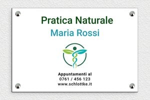 Targhe per naturopati - PVC - undefined - custom - screws-caps - it-pratica-naturale-006-4-1747211919241