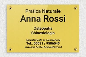 Targhe per naturopati - Plexiglass - undefined - or-clair-noir - screws-caps - it-pratica-naturale-pvc-5-1747211766061
