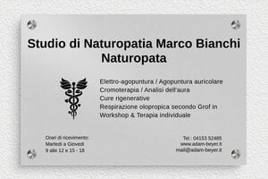 Targhe per naturopati - Alluminio - undefined - anodise - screws-spacer - it-pratica-naturheilo-008-1-1747211815664