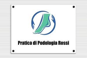 Targhe professionali in pvc - PVC - undefined - custom - screws-caps - it-pratica-podologia-pvc-014-3-1747280047589