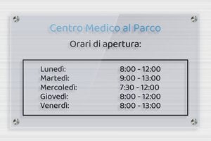 Targhe in plexiglass trasparente - Plexiglass trasparente Blu - undefined - bleu - screws-spacer - it-pratica-segno-plexi-trans-014-3-1747280522286
