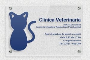 Targhe in plexiglass trasparente - Plexiglass trasparente - undefined - transparent - screws-spacer - it-pratica-veterinaria-plexi-trans-003-5-1747220412187