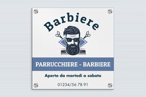 Insegne per negozi personalizzate - PVC stampato - undefined - gris-noir - screws-caps - it-profisign-barbiere-quadri-003-3-1747208686926