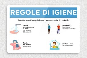 Targhe professionali per ogni settore - Cartello delle norme igieniche - undefined - custom - glue - it-regole-di-igiene-006-3-1747211076795