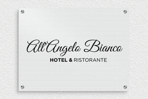 Targhe per ristoranti e bar - Alluminio - undefined - brosse - screws-spacer - it-ristorante-segnaletica-001-1-1747208820337