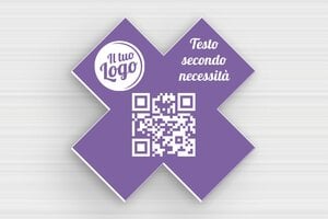 Targhe a forma di croce - PVC - undefined - mauve-blanc - glue - it-scudo-a-forma-di-croce-001-3-1747276005909
