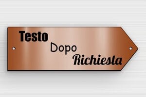 Targhe a forma di freccia - PVC - undefined - cuivre-noir - holes-only - it-scudo-a-forma-di-freccia-002-4-1747276087053