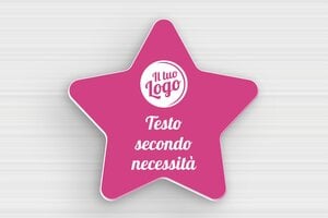 Targhe a forma di stella - PVC - undefined - rose-blanc - glue - it-scudo-stellare-001-3-1747276098122