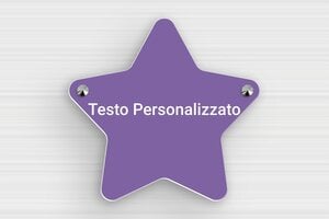 Targhe incise personalizzate - PVC - undefined - mauve-blanc - screws-caps - it-scudo-stellare-002-3-1747276114255