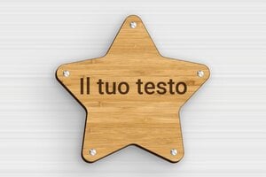Targhe incise personalizzate - Legno - undefined - bambou - screws - it-scudo-stellare-002-4-1747276116434