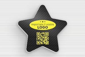 Targhe a forma di stella - PVC - undefined - carbon-blanc - glue - it-scudo-stellare-003-3-1747276124031