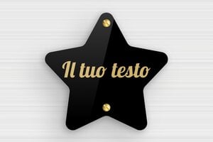 Targhe incise personalizzate - Plexiglass - undefined - noir-or - screws - it-scudo-stellare-004-1-1747276138826