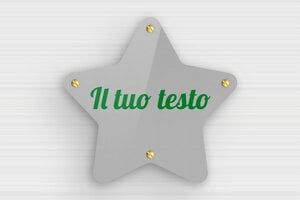 Targhe a forma di stella - Plexiglass - undefined - gris-vert - screws - it-scudo-stellare-004-2-1747276141637