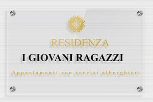 Segnaletica per hotel e alberghi - Plexiglass trasparente - undefined - transparent - screws-spacer - it-settore-turismo-alberghiero-001-3-1747208994573