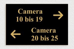 Segnaletica per hotel e alberghi - PVC - undefined - noir-or - glue - it-settore-turismo-albergo-camera-004-3-1747209204050