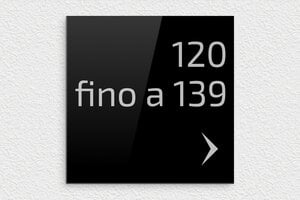 Segnaletica per hotel e alberghi - Plexiglass - undefined - noir-argent - glue - it-settore-turismo-albergo-numero-009-3-1747209190027
