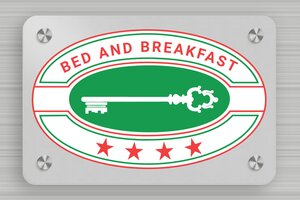 Targhe per locazioni turistiche (CIN 2025) - Alluminio stampato - anodise-noir - screws-caps - it-settore-turismo-hotel-aluminium-lega