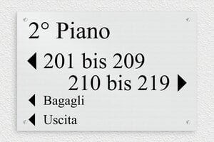 Segnaletica per hotel e alberghi - Alluminio - undefined - brosse - screws - it-settore-turismo-hotel-freccia-007-3-1747209197178