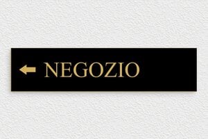 Segnaletica per hotel e alberghi - Cartello direzionale per il negozio - undefined - noir-or - glue - it-settore-turismo-hotel-freccia-008-3-1747209077502