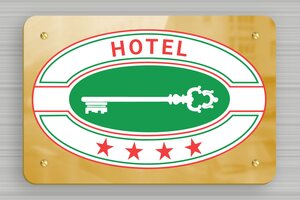 Targhe per locazioni turistiche (CIN 2025) - Ottone stampato - poli-noir - screws - it-settore-turismo-hotel-ottone