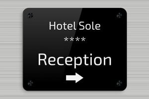 Segnaletica per hotel e alberghi - Plexiglass - undefined - noir-blanc - screws-caps - it-settore-turismo-hotel-reception-006-3-1747208978695