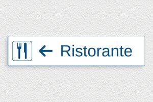 Segnaletica per hotel e alberghi - Cartello direzionale Ristorante - undefined - blanc-bleu - none - it-settore-turismo-hotel-ristorante-005-3-1747209168443