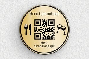 Targhe rotonde - PVC - undefined - or-brosse-noir - none - it-settore-turismo-menu-ristorante-004-3-1747208882687