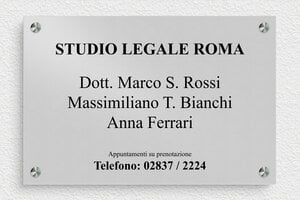 Targhe per studi legali e avvocati - Alluminio - undefined - anodise - screws-spacer - it-studio-legale-002-5-1747211621441