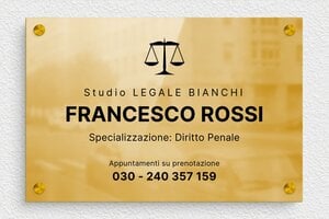 Targhe per studi legali e avvocati - Ottone - undefined - poli - screws-spacer - it-studio-legale-003-1-1747211636914