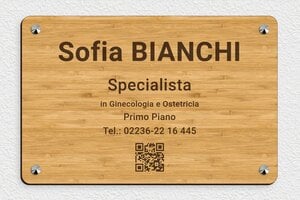 Targhe professionali in legno - Legno - undefined - bambou - screws-caps - it-studio-medico-legno-cartello-001-2-1747219165337