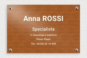Targhe professionali in legno - PVC - undefined - poirier-blanc - screws-caps - it-studio-medico-legno-cartello-003-5-1747219353738