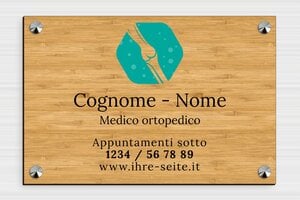 Targhe professionali in legno - Legno - undefined - bambou - screws-caps - it-studio-medico-targa-legno-001-5-1747219206149
