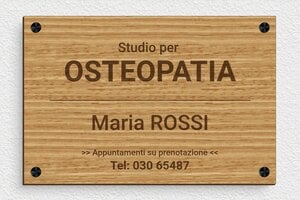 Targhe professionali in legno - Legno - undefined - chene - screws-spacer - it-studio-medico-targa-legno-004-1-1747219369048