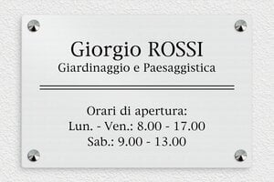 Targhe per ufficio personalizzate - Alluminio - undefined - brosse - screws-caps - it-targa-aziendale-001-1-1747218286170
