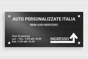 Targhe per ufficio personalizzate - PVC - undefined - carbon-blanc - screws - it-targa-aziendale-003-1-1747218463064