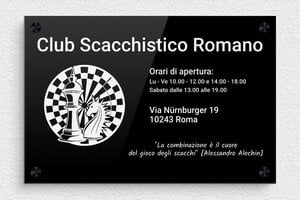 Targhe per strutture sportive - Plexiglass - undefined - noir-blanc - screws-spacer - it-targa-club-sportivo-002-2-1747217498954