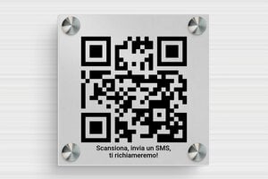 Targhe quadrate - Alluminio - undefined - anodise - screws-spacer - it-targa-codice-qr-001-1-1747218069826