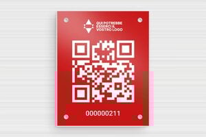 Targhe con codice QR - Alluminio - undefined - rouge - holes-only - it-targa-codice-qr-001-4-1747218103070