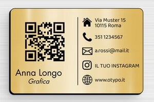 Targhe in plastica - PVC - undefined - or-brosse-noir - none - it-targa-codice-qr-014-3-1747279679664