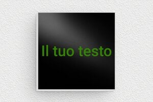 Targhe nere - Alluminio - undefined - noir-vert - none - it-targa-colore-nero-003-2-1747275647024